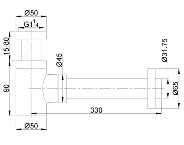 Design mini bekersifon mat uitgevoerd - Afbeelding 2