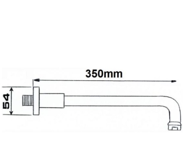 Klassieke douchearm Antea 35cm lang - Afbeelding 2