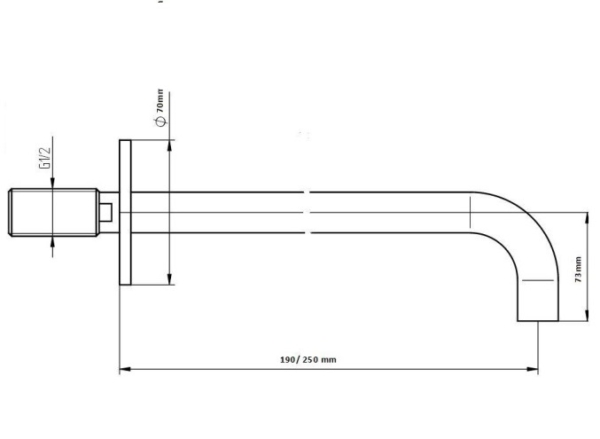 RVS Picolo wastafel uitloop of baduitloop in 19 of 25cm - Afbeelding 2