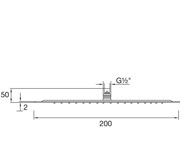 Regendouche Stein39 ultra dun 20cm messing verchroomd - Afbeelding 2